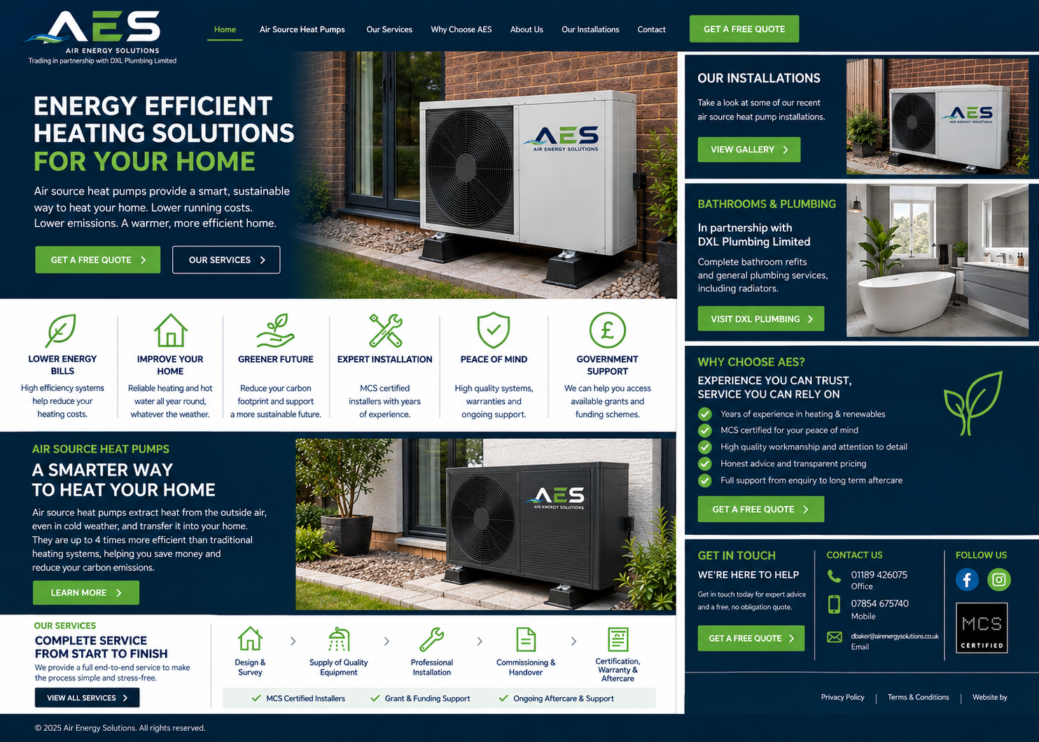 Air Energy Solutions approved website design